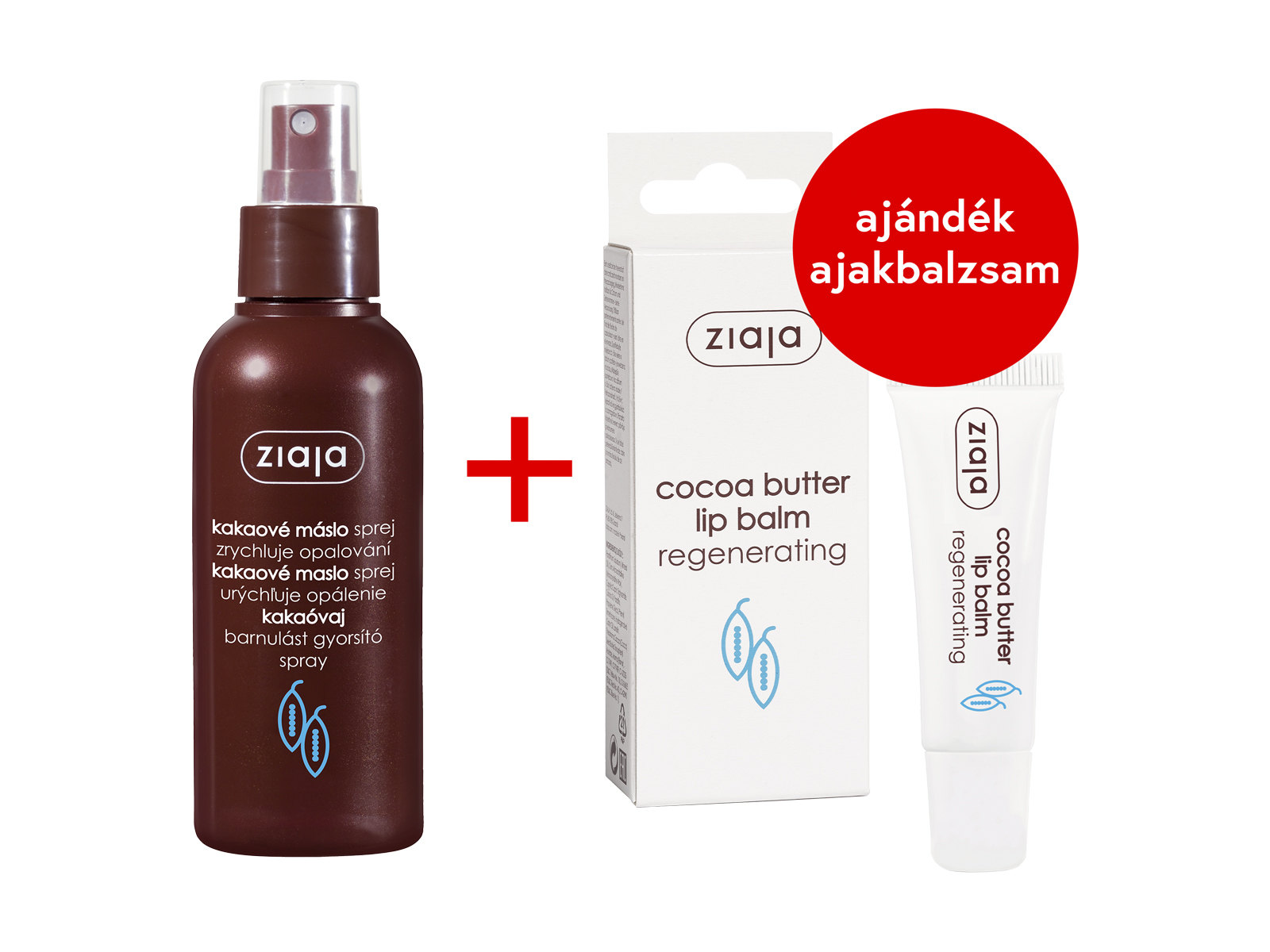ZIAJA KAKAÓVAJ BARNULÁST GYORSÍTÓ SPRAY 100ML AJÁNDÉK KAKAÓVAJ AJAKBALZSAM (10ML) 1DB