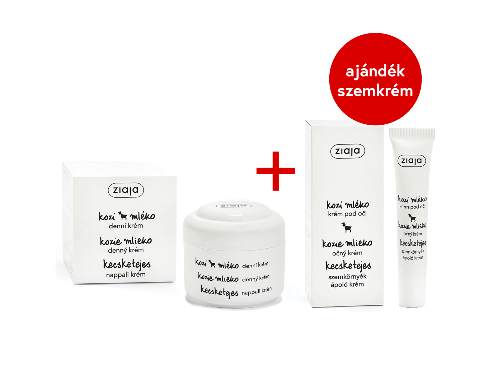 ZIAJA KECSKETEJES NAPPALI ARCKRÉM 50ML AJÁNDÉK ZIAJA KECSKETEJES SZEMKRÉM (15ML) 1DB