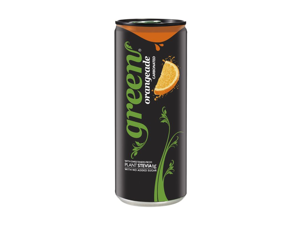 GREEN NARANCS ÍZŰ SZÉNSAVAS ÜDÍTŐITAL STEVIAVAL 330ML DRS+50FT BETÉTDÍJ