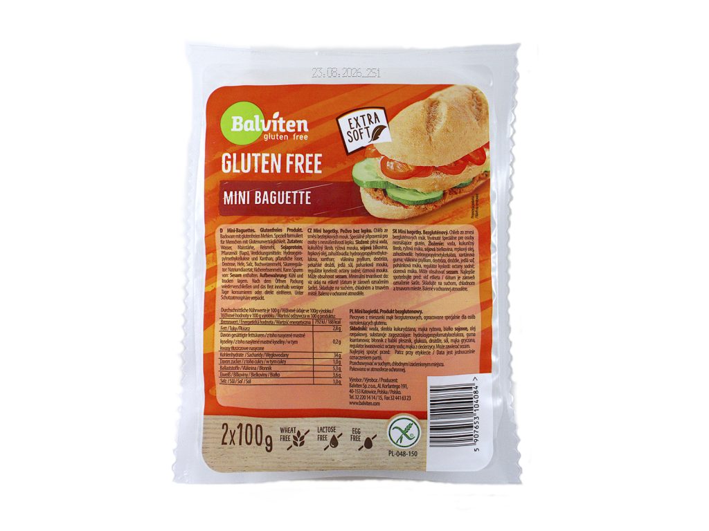 GLUTÉNMENTES BALVITEN MINI BAGETT (2X100G) 200G