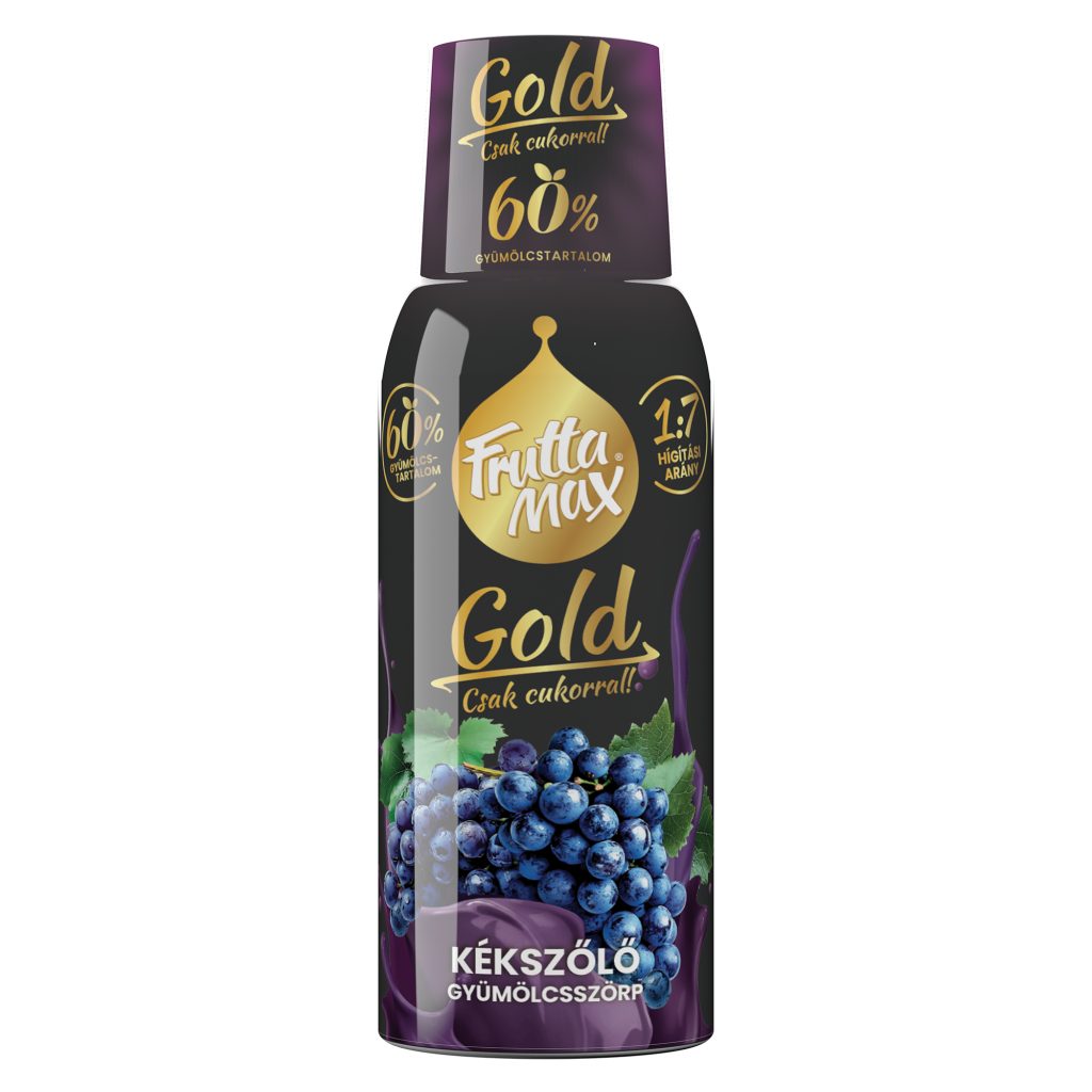 FRUTTAMAX GOLD KÉKSZŐLŐ GYÜMÖLCSSZÖRP 500ML DRS+50FT BETÉTDÍJ