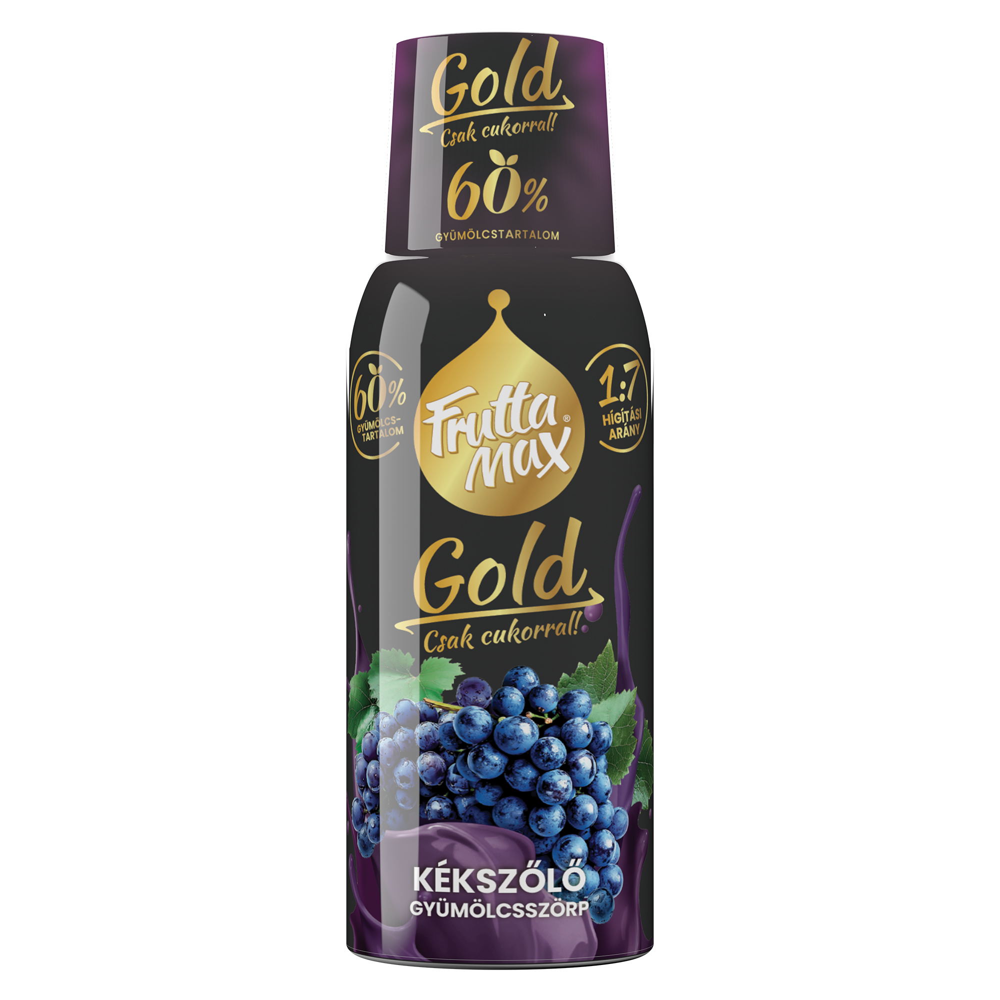 FRUTTAMAX GOLD KÉKSZŐLŐ GYÜMÖLCSSZÖRP 500ML DRS+50FT BETÉTDÍJ