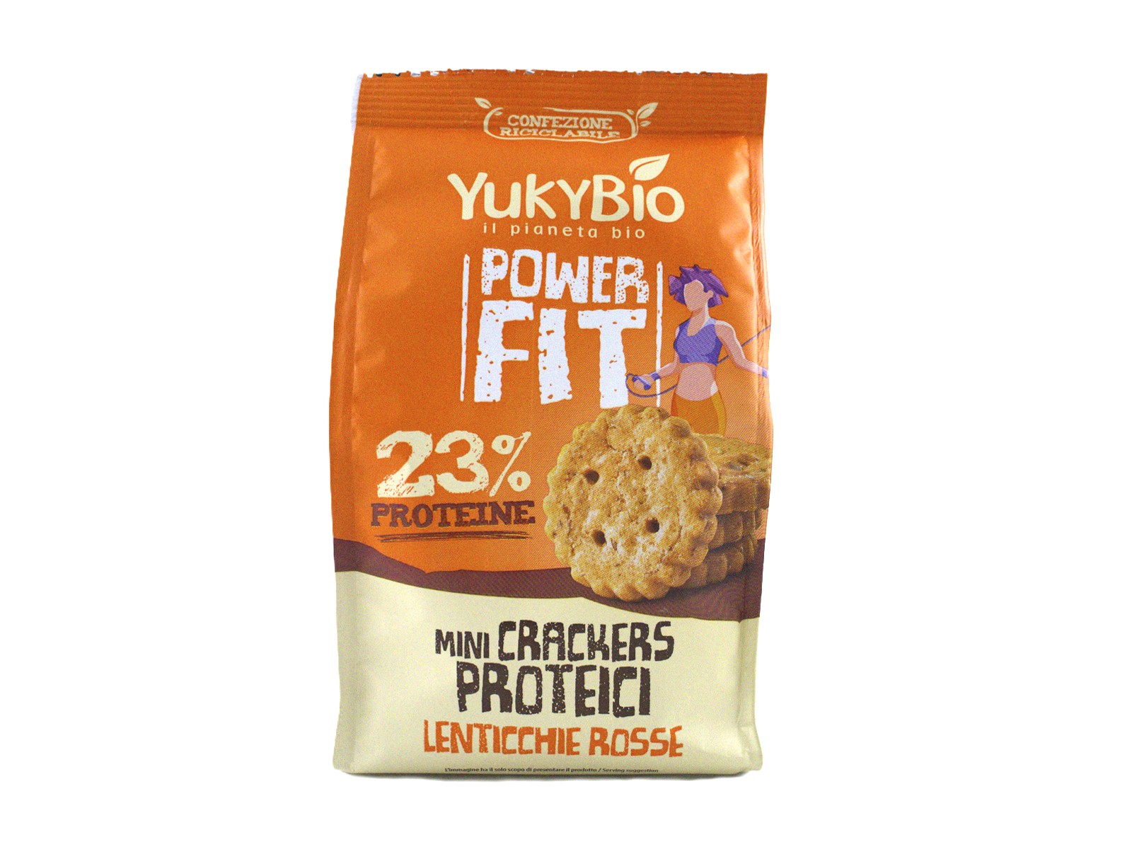 BIO YUKYBIO POWERFIT MINI KRÉKER FEHÉRJÉVEL, VÖRÖS LENCSÉVEL, SZEZÁMMAGGAL 150G