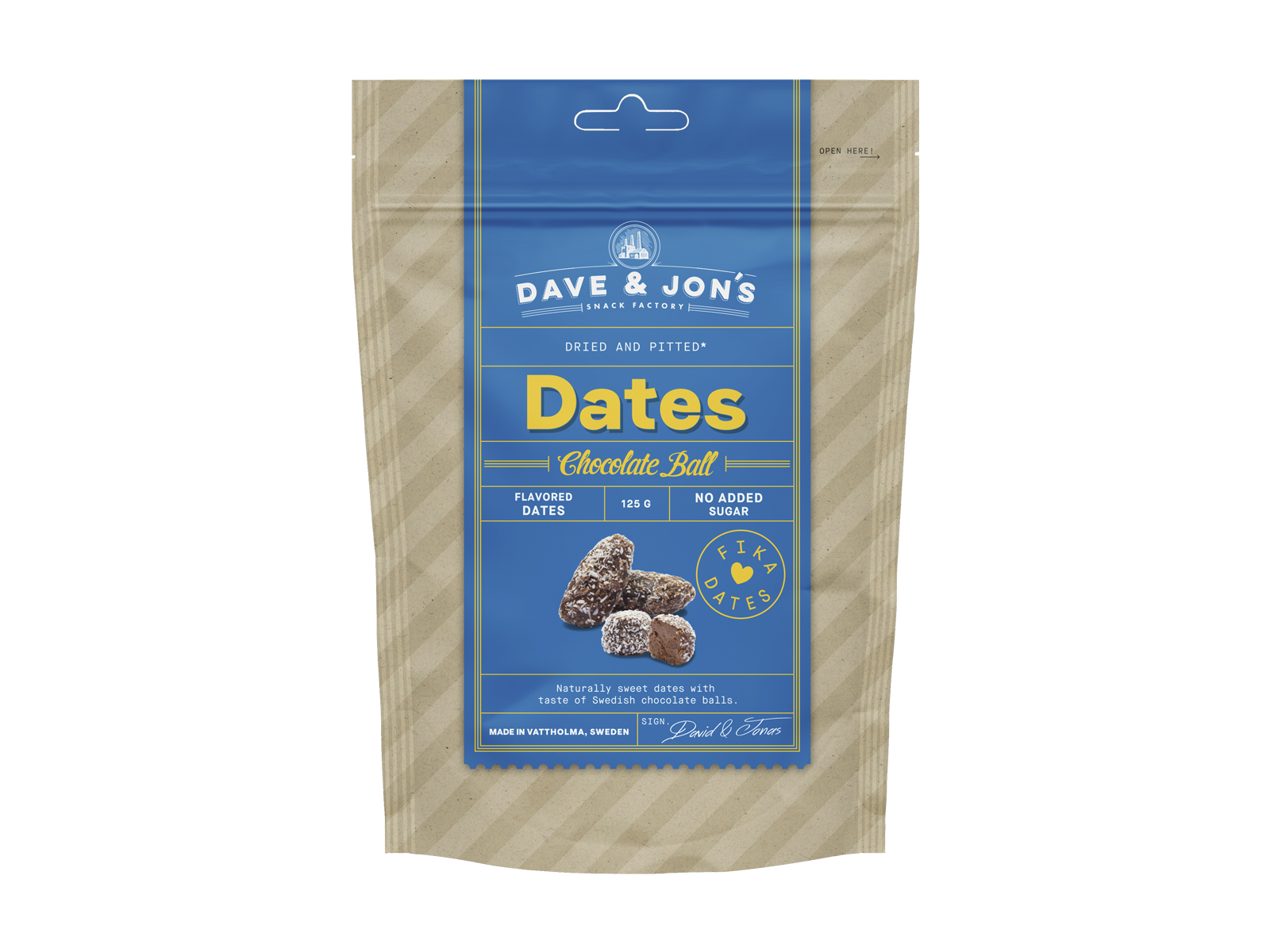 DAVE&JONS DATOLYA KÓKUSZOS CSOKIGOLYÓ ÍZŰ HCN 125G