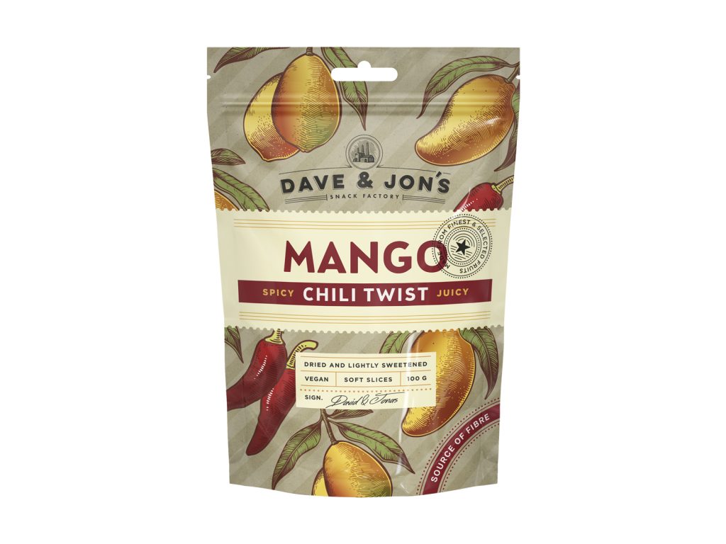 DAVE&JONS SZÁRÍTOTT MANGÓ CHILIVEL 100G