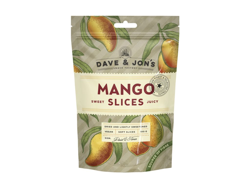 DAVE&JONS SZÁRÍTOTT MANGÓ SZELETEK 100G