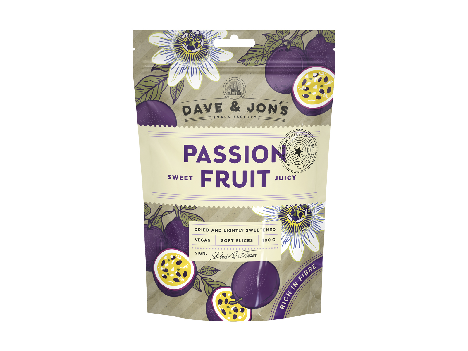 DAVE&JONS SZÁRÍTOTT PASSION FRUIT 100G