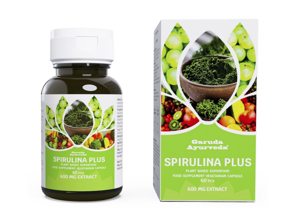 GARUDA AYURVEDA SPIRULINA PLUS KAPSZULA 60DB