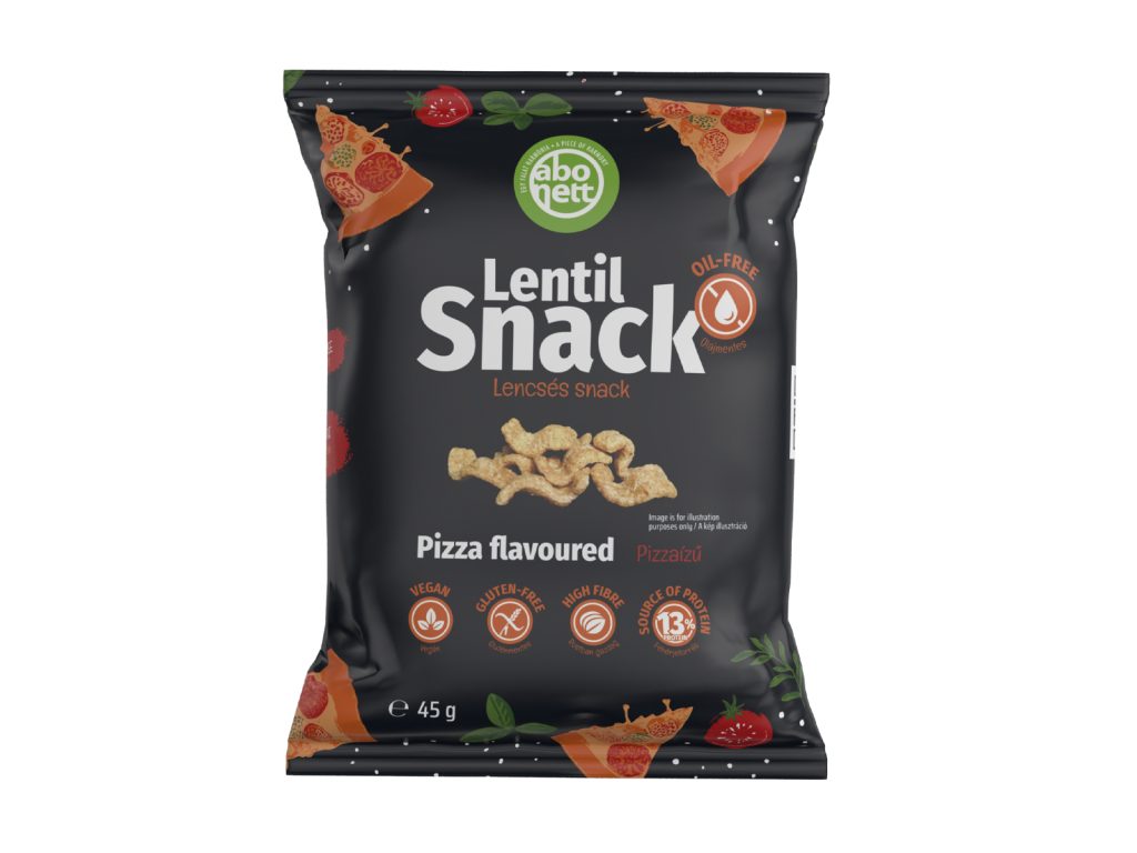 GLUTÉNMENTES ABONETT LENCSÉS SNACK PIZZA ÍZŰ 45G