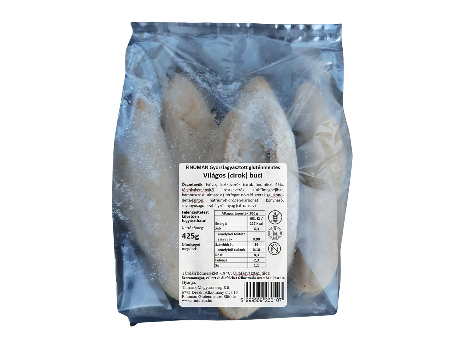 GLUTÉNMENTES FINOMAN GYORSFAGYASZTOTT VILÁGOS CIROK BUCI 425G[F]