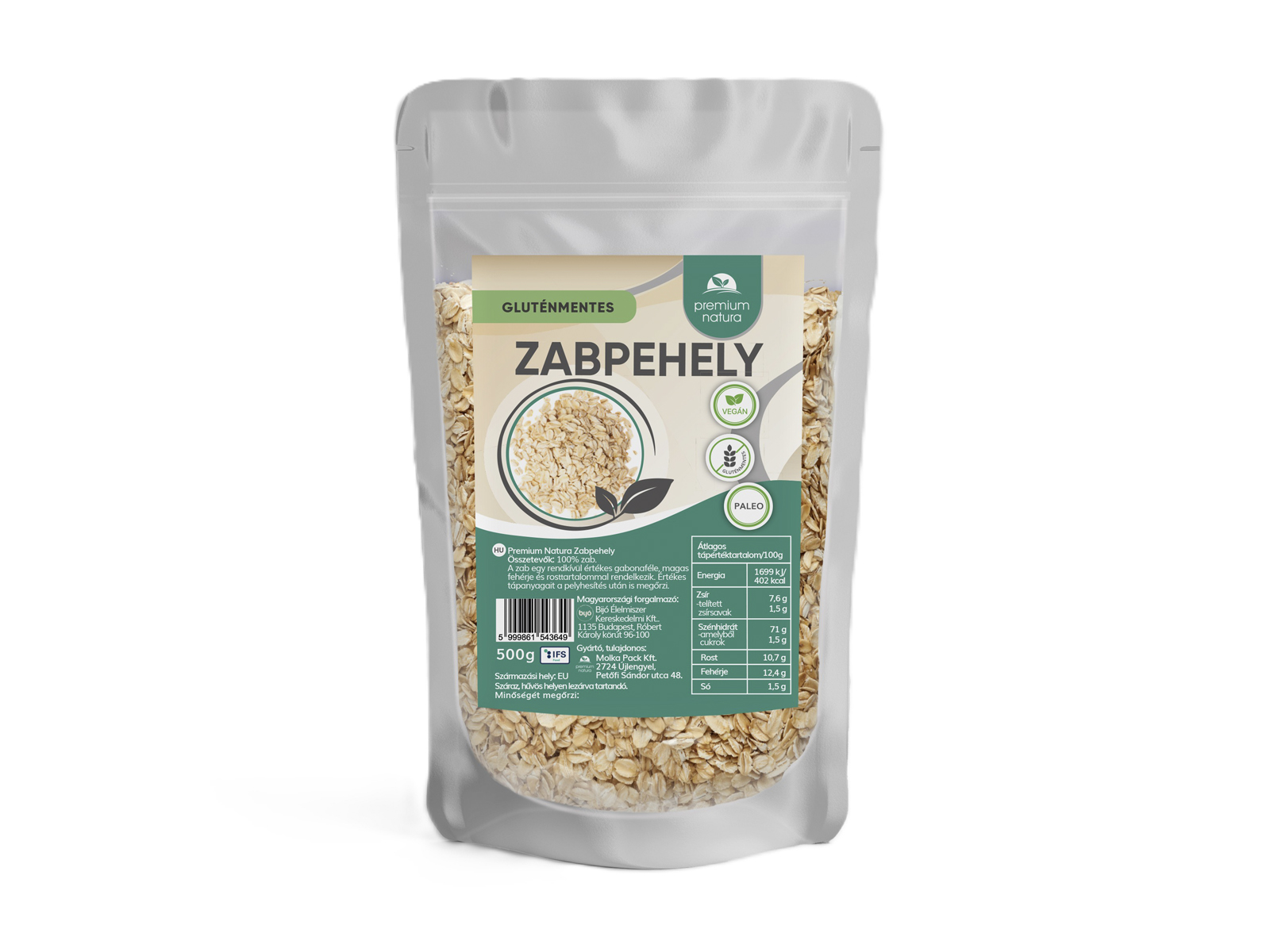 GLUTÉNMENTES PREMIUM NATURA ZABPEHELY 500G