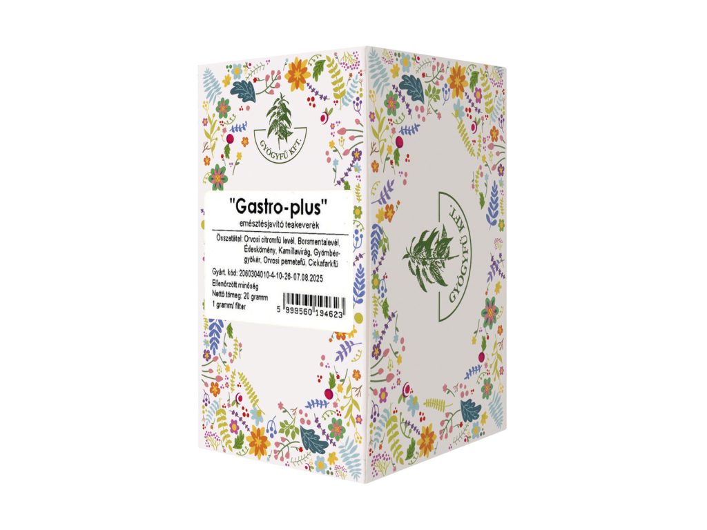 GYÓGYFŰ GASTRO-PLUS EMÉSZTÉSJAVÍTÓ TEAKEVERÉK FILTERES 20DB