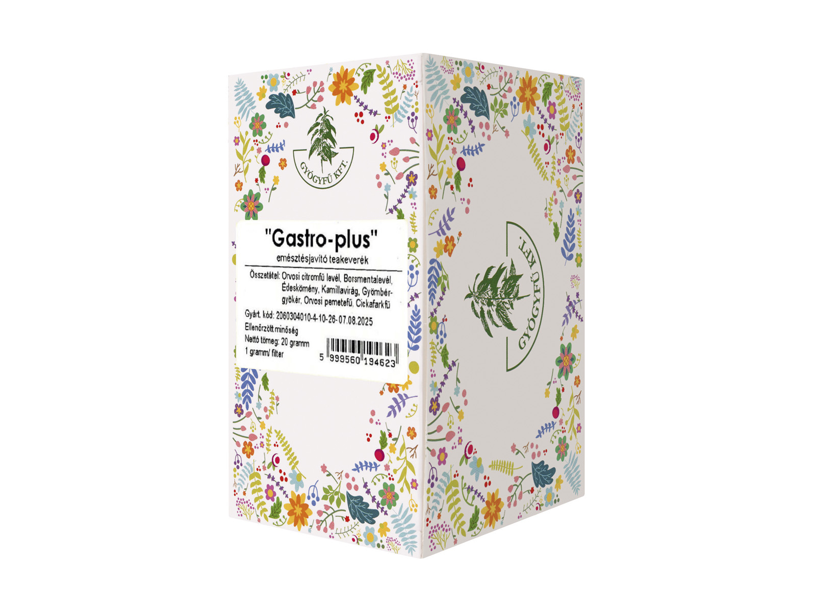 GYÓGYFŰ GASTRO-PLUS EMÉSZTÉSJAVÍTÓ TEAKEVERÉK FILTERES 20DB