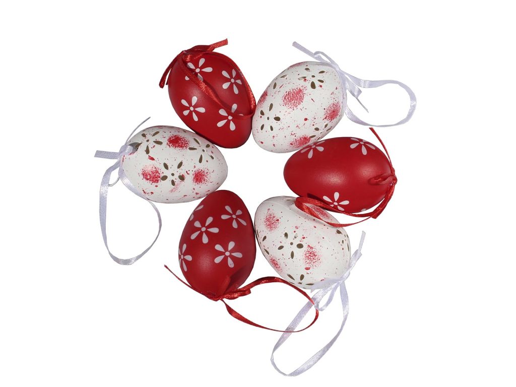 HÚSVÉTI DEKORÁCIÓS TOJÁS 6CM 6DB