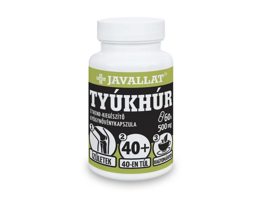 JAVALLAT TYÚKHÚR GYÓGYNÖVÉNY ÉTREND-KIEGÉSZÍTŐ KAPSZULA 60DB