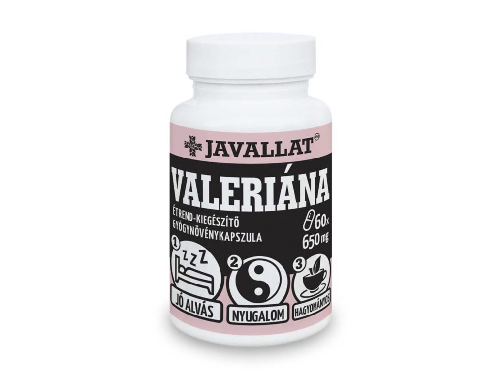 JAVALLAT VALERIÁNA GYÓGYNÖVÉNY ÉTREND-KIEGÉSZÍTŐ KAPSZULA 60DB