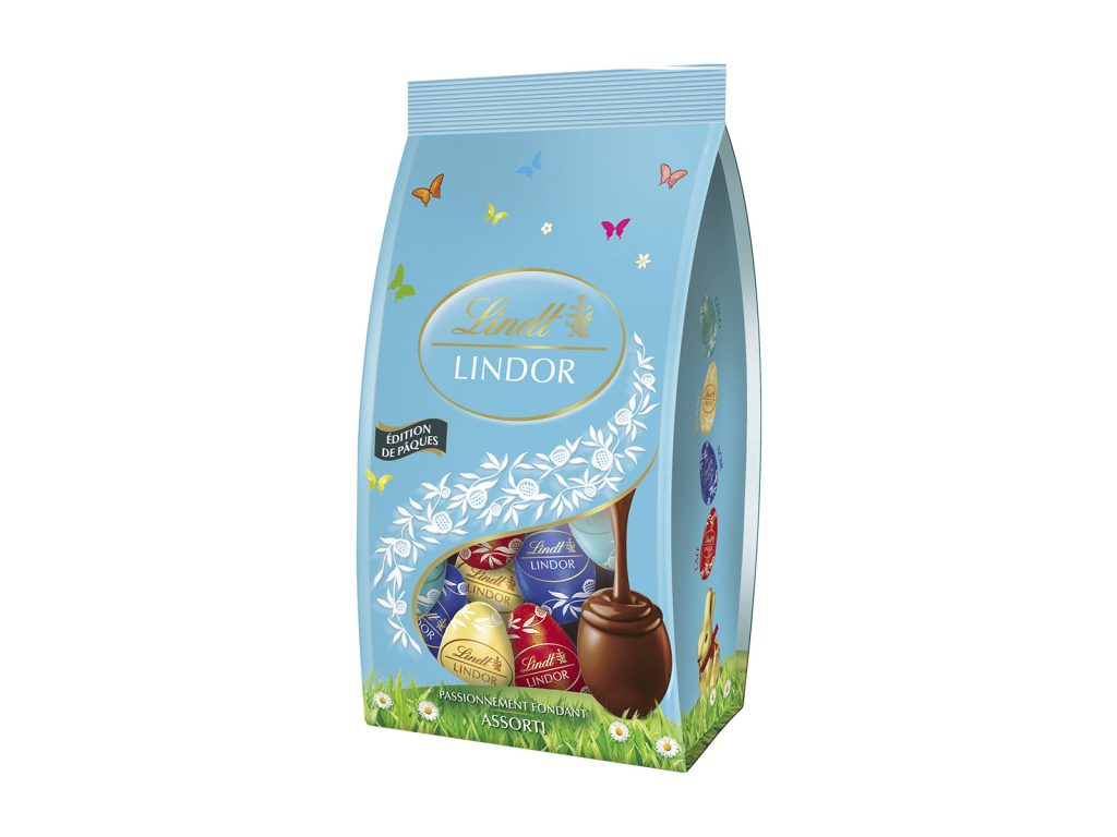 LINDT LINDOR VÁLOGATOTT KIS TOJÁSOK KÉK TASAKBAN 180G