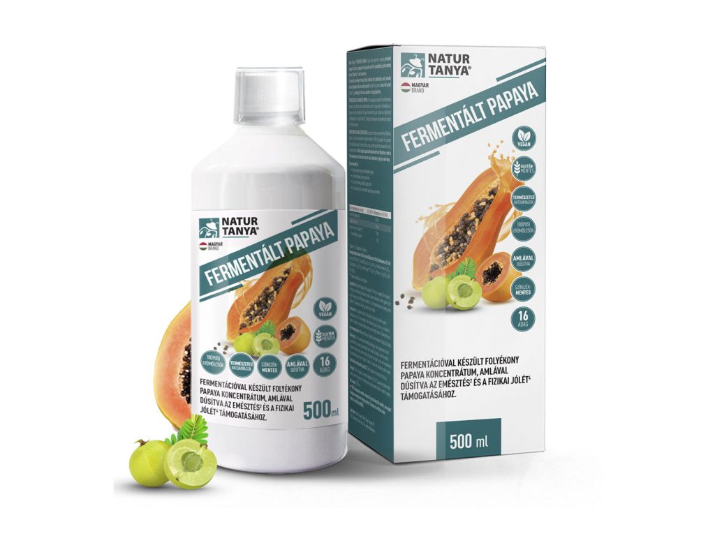 NATUR TANYA FERMENTÁLT PAPAYA KONCENTRÁTUM AMLÁVAL 500ML
