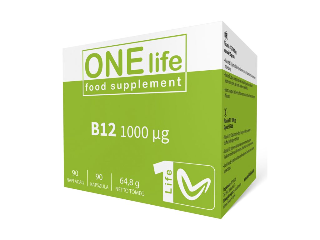 ONE LIFE B12 1000MCG KAPSZULA 90DB