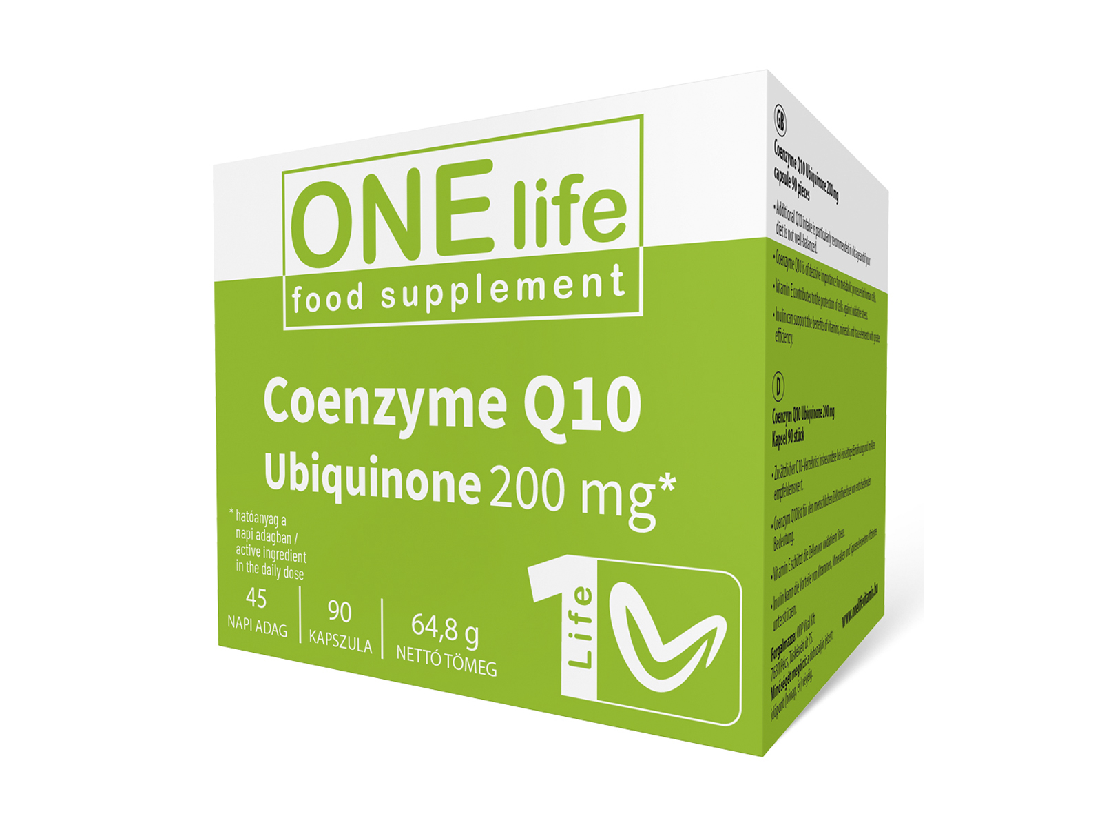 ONE LIFE KOENZIM Q10 100MG KAPSZULA 90DB
