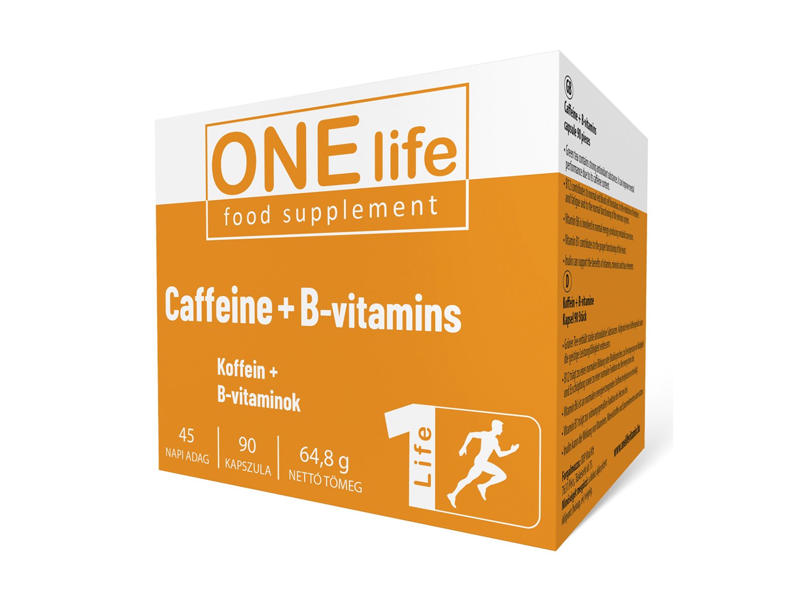 ONE LIFE KOFFEIN+B-VITAMINOK KAPSZULA 90DB