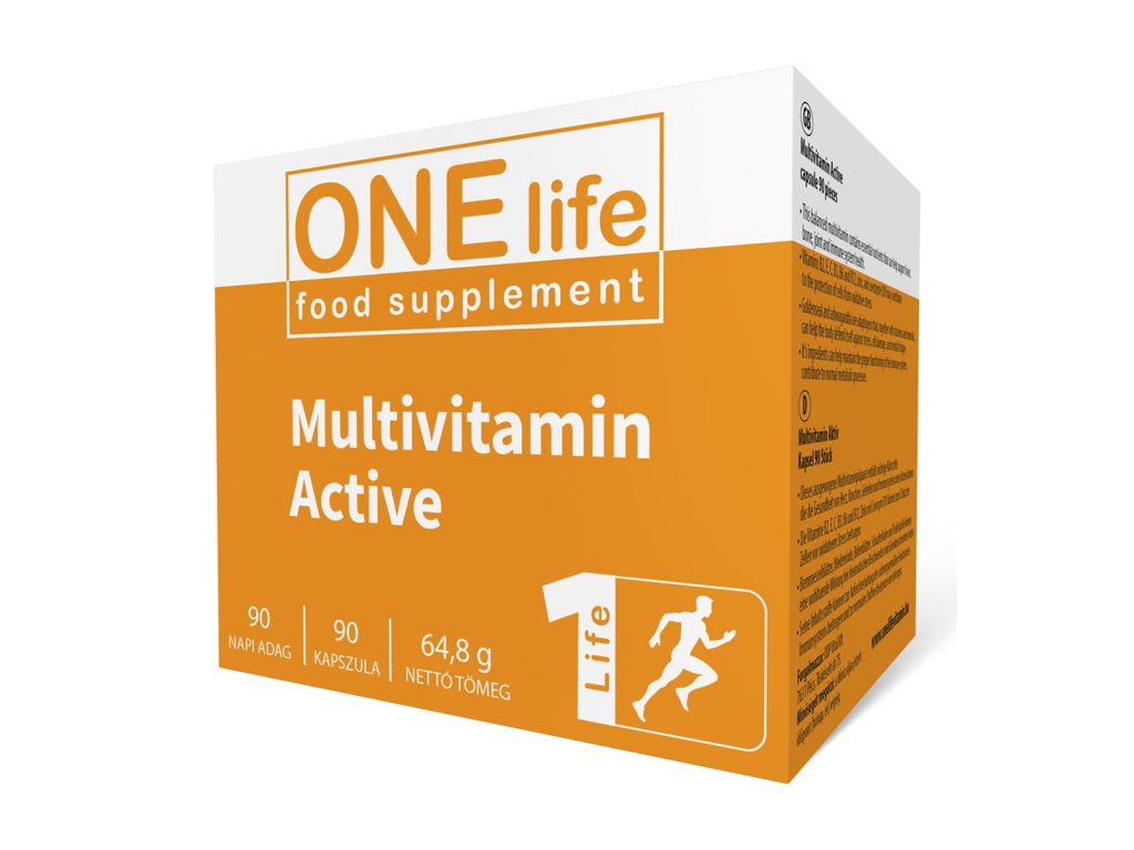 ONE LIFE MULTIVITAMIN AKTÍV KAPSZULA 90DB