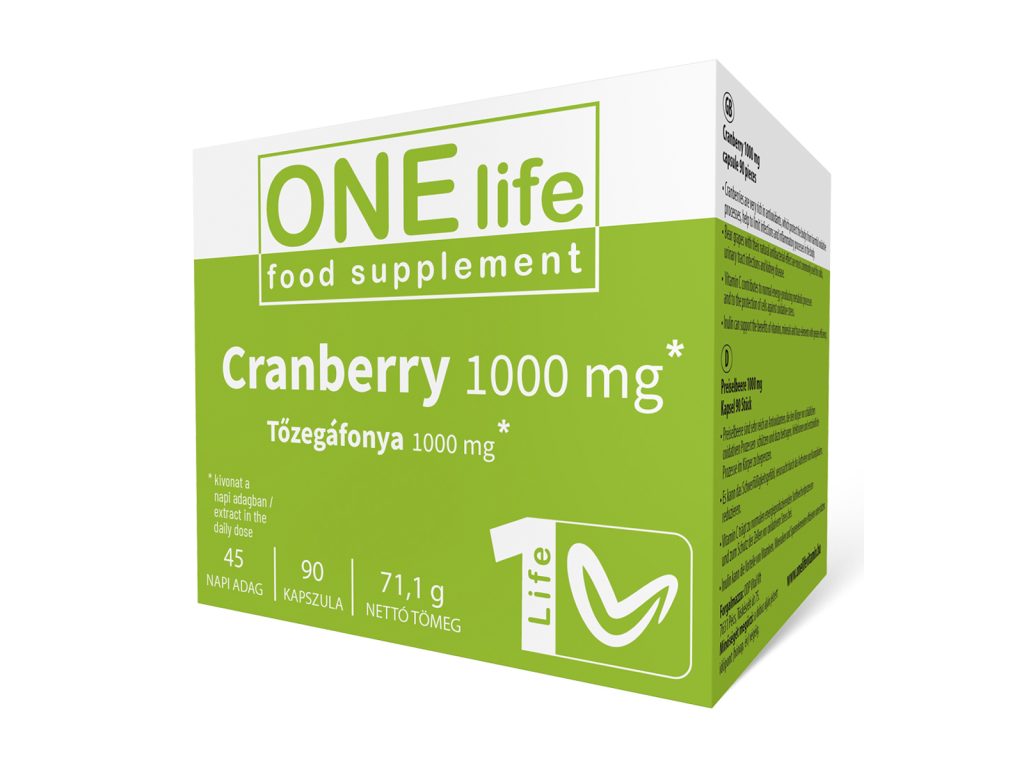 ONE LIFE TŐZEGÁFONYA 1000MG KAPSZULA 90DB