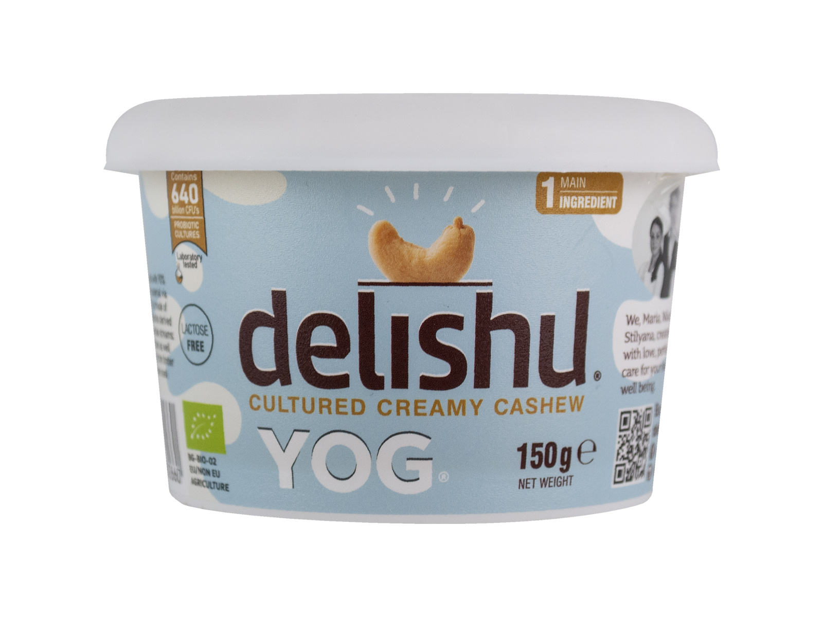 VEGÁN DELISHU KESUDIÓBÓL KÉSZÜLT JOGHURT JELLEGŰ TERMÉK, NATÚR 150G[H]