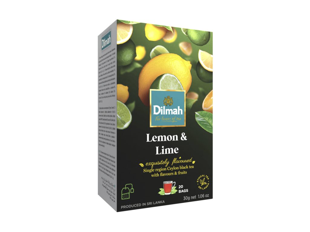 DILMAH CITROM ÉS LIME AROMÁS FEKETE TEA FILTERES 20DB