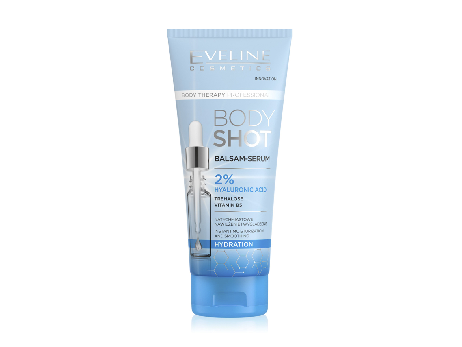 EVELINE BODY SHOT HIRATÁLÓ TESTÁPOLÓ SZÉRUM 2% HIALURONSAVVAL 200ML