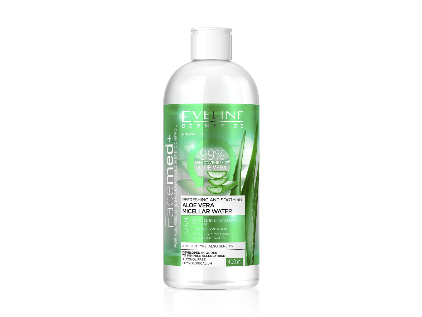 EVELINE FACEMED+ ALOE VERA MICELLÁS ARCLEMOSÓ 400ML