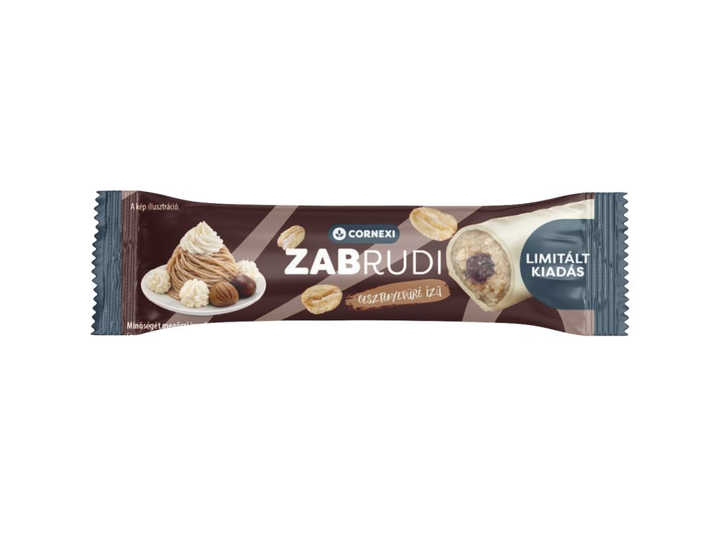 CORNEXI ZABRUDI GESZTENYEPÜRÉ ÍZŰ TÖLTÖTT, FEHÉRBEVONATTAL LIMITÁLT KIADÁS 30G