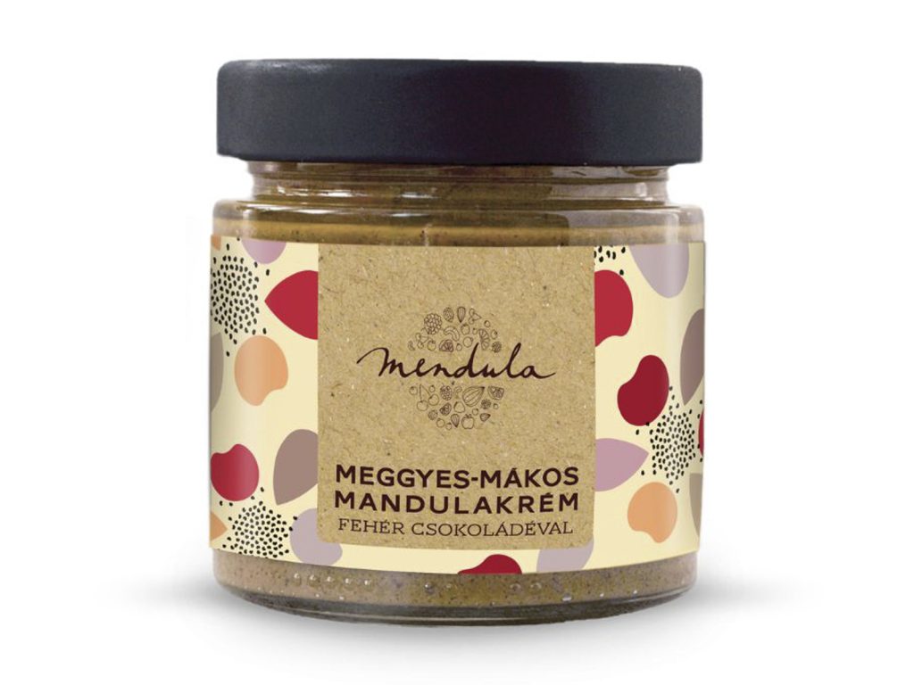 MENDULA MEGGYES-MÁKOS MANDULAKRÉM FEHÉR CSOKOLÁDÉVAL 180G