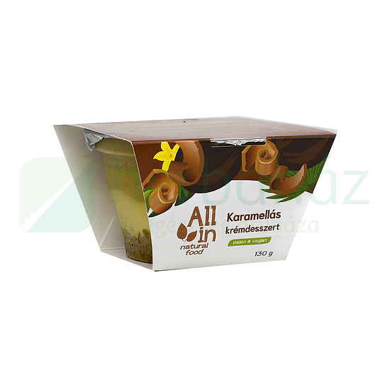 ALL IN NATURAL FOOD PALEO ÉS VEGÁN KRÉMDESSZERT KARAMELLÁS 130G [H]