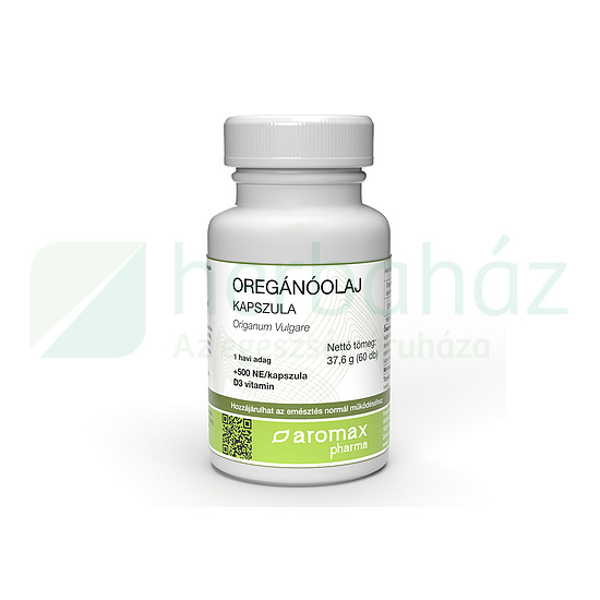 AROMAX PHARMA OREGÁNÓOLAJ KAPSZULA+D3 VITAMIN 60DB