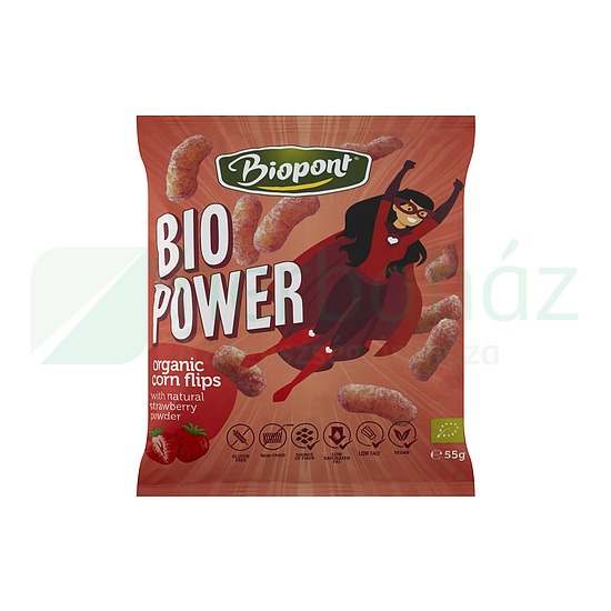 BIO BIOPONT GLUTÉNMENTES BIO POWER EXTRUDÁLT KUKORICA, VALÓDI EPERPORRAL 55G