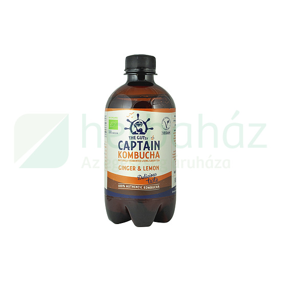 BIO THE GUTSY CAPTAIN KOMBUCHA ÉLŐFLÓRÁS ITAL GYÖMBÉR-CITROMOS 400ML DRS+50FT BETÉTDÍJ