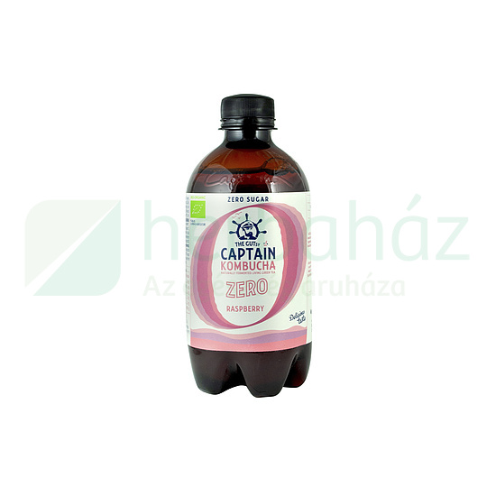 BIO THE GUTSY CAPTAIN KOMBUCHA ZERO ÉLŐFLÓRÁS ITAL MÁLNA ÍZESÍTÉSSEL 400ML DRS+50FT BETÉTDÍJ