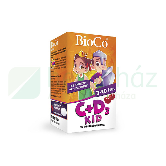 BIOCO C+D3 KID CSERESZNYE ÍZŰ RÁGÓTABLETTA 90DB