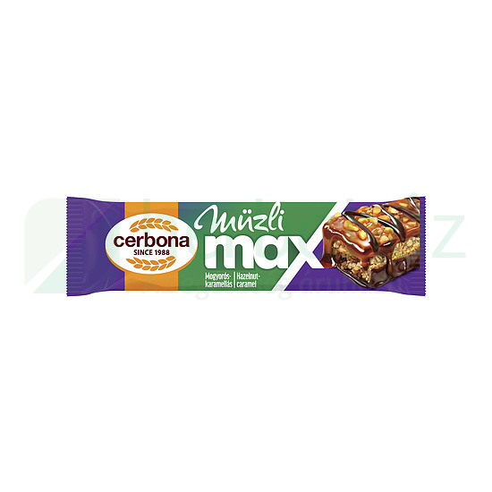 CERBONA MAX MÜZLISZELET MOGYORÓ-KARAMELL 30G