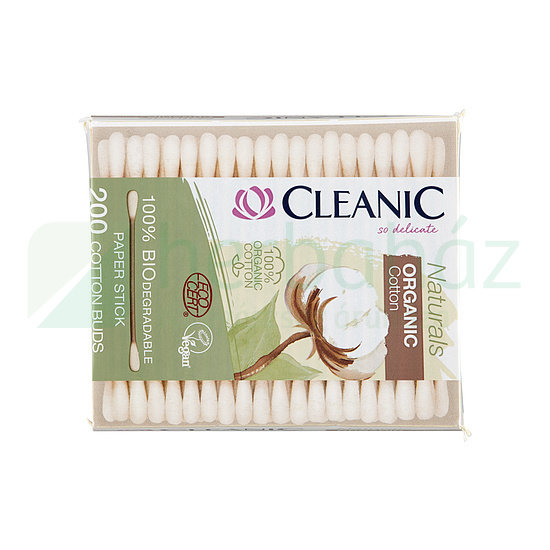 CLEANIC NATURALS ORGANIC 100% PAMUT FÜLTISZTÍTÓ PÁLCIKA 200DB