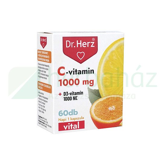 DR. HERZ C-VITAMIN 1000 MG + D3-VITAMIN 1000 NE KAPSZULA 60DB