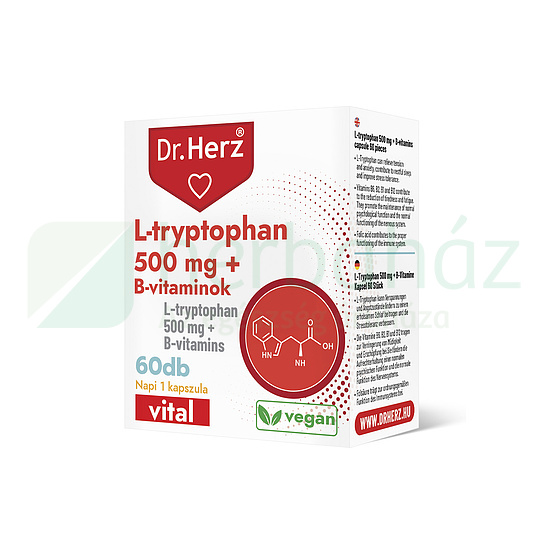 DR. HERZ L-TRYPTOPHAN 500 MG + B-VITAMINOK KAPSZULA 60DB