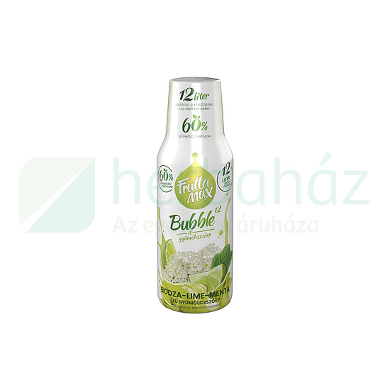 FRUTTAMAX BUBBLE 12 GYÜMÖLCSSZÖRP BODZA-LIME-MENTA 500ML DRS+50FT BETÉTDÍJ