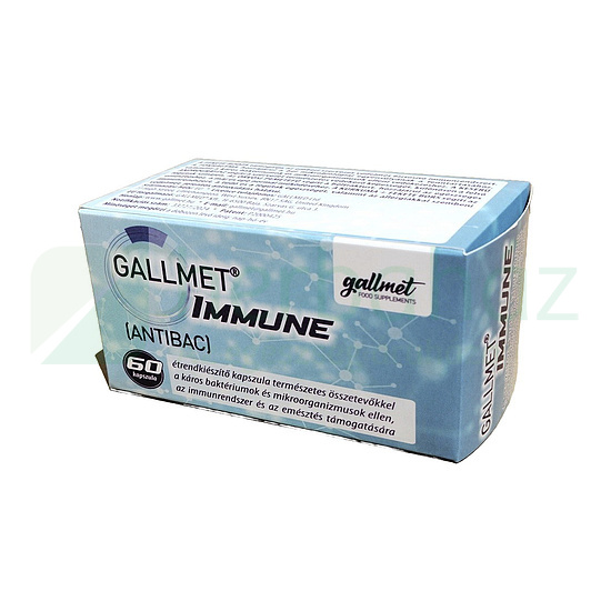 GALLMET-IMMUNE (ANTIBAC) ÉTRENDKIEGÉSZÍTŐ KAPSZULA 60DB