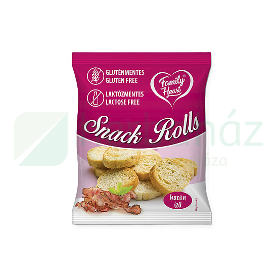 GLUTÉNMENTES FAMILY HEART SNACK ROLLS BACON ÍZŰ LAKTÓZMENTES 40G