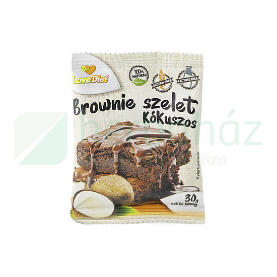 GLUTÉNMENTES LOVE DIET BROWNIE SZELET KÓKUSZOS LAKTÓZMENTES 30G