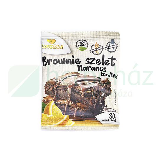 GLUTÉNMENTES LOVE DIET BROWNIE SZELET NARANCS ÍZŰ LAKTÓZMENTES 30G