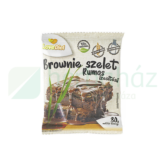 GLUTÉNMENTES LOVE DIET BROWNIE SZELET RUMOS ÍZŰ LAKTÓZMENTES 30G