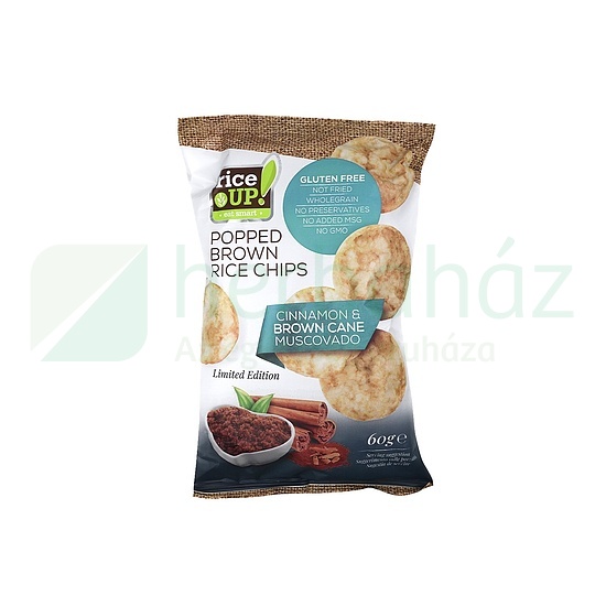 GLUTÉNMENTES RICE UP CHIPS FAHÉJAS-NÁDCUKORRAL 60G